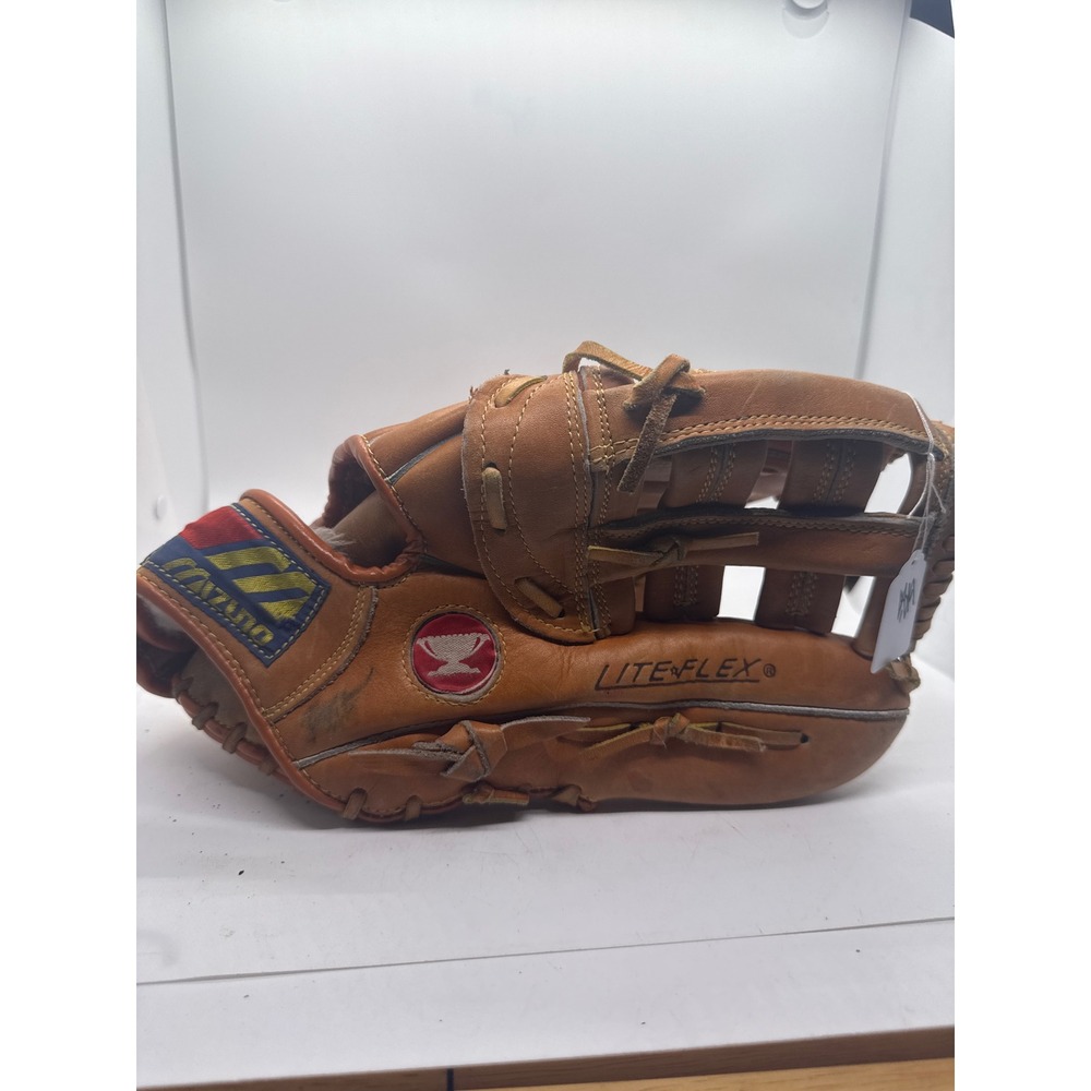 Mizuno Lite Flex MT550 Baseball Glove Tan Leather Right Hand Throw World Crest